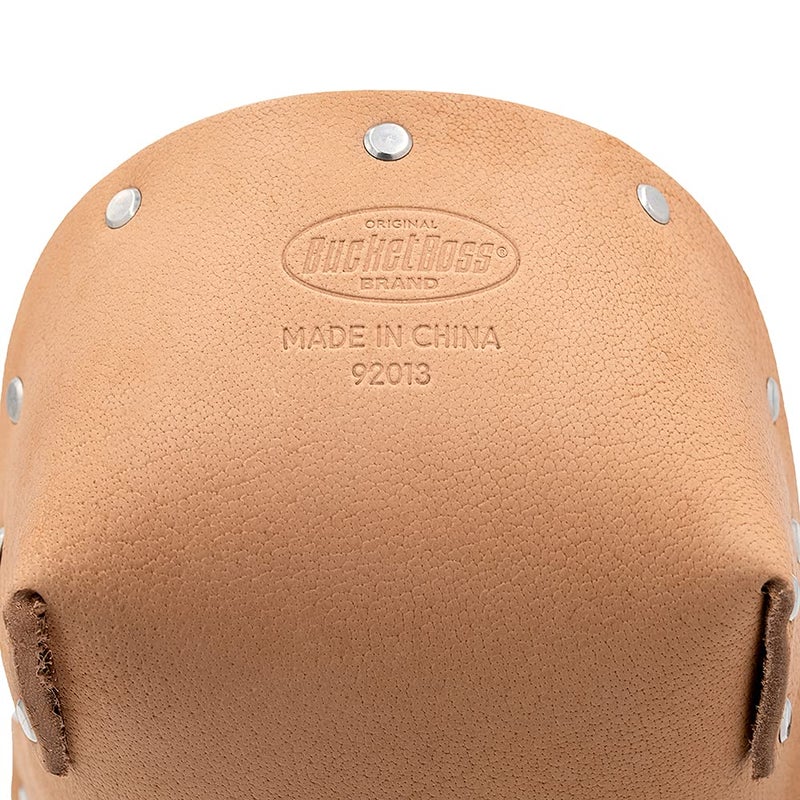 Bucket Boss Pro Leather Knee Pads 92013, Tan|Brown - Image 3